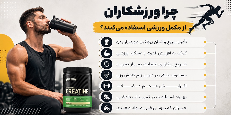چرا ورزشکاران از مکمل ورزشی استفاده می‌کنند
